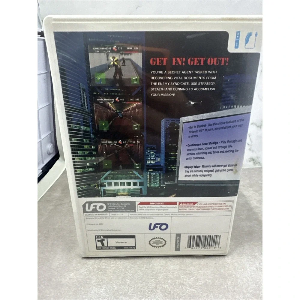 Spy Games Elevator Mission Wii Shooter.  Complete w/ Manual - Tested